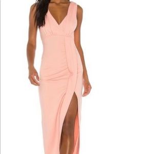 Coral evening dress